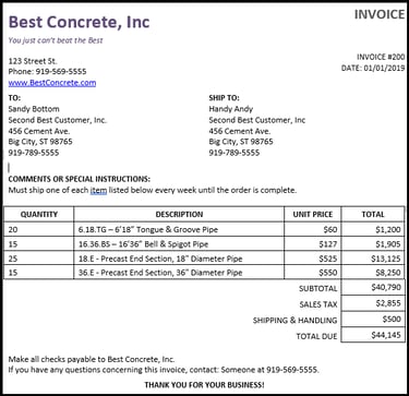 101-15_Best Concrete Invoice 2