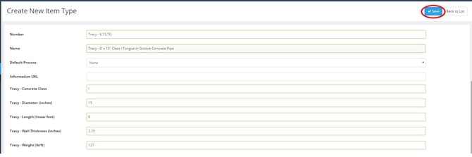101-8_Create New Item Type_Save Button