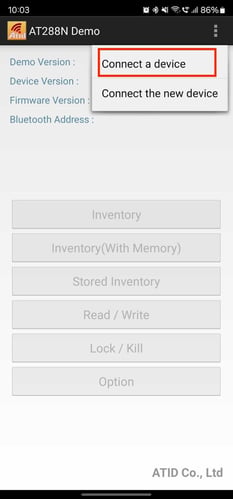 AT288 Demo App_Connect A Device