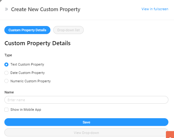 Custom Properties Setup Step 3