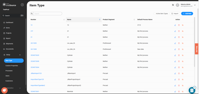 Setup_Item Type
