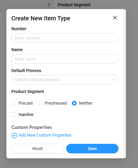 Setup_Item Type_New Item Type