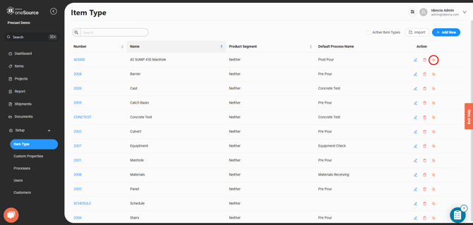 Setup_Item Type_New Item_duplicate new item